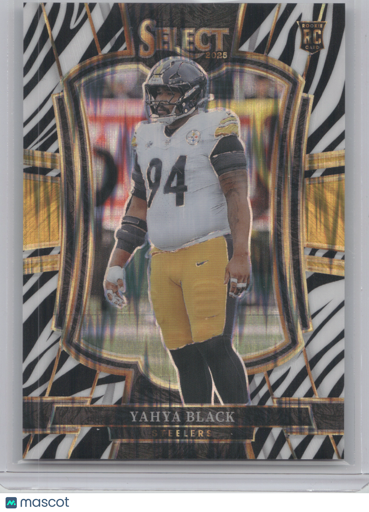 2025 Panini Select Yahya Black #153 Zebra Prizm RC