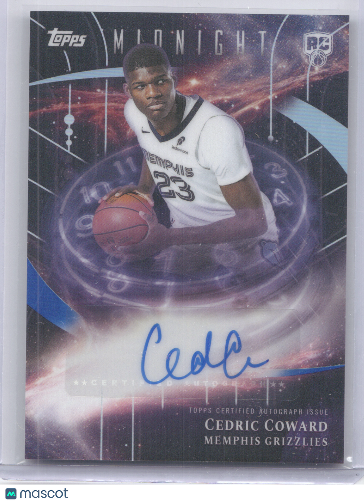 2025 Topps Midnight Signatures Cedric Coward #SMR-CC RC