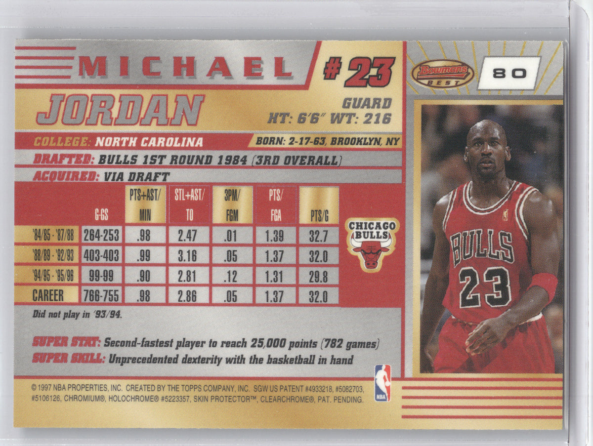 1996 Bowman's Best Michael Jordan #80