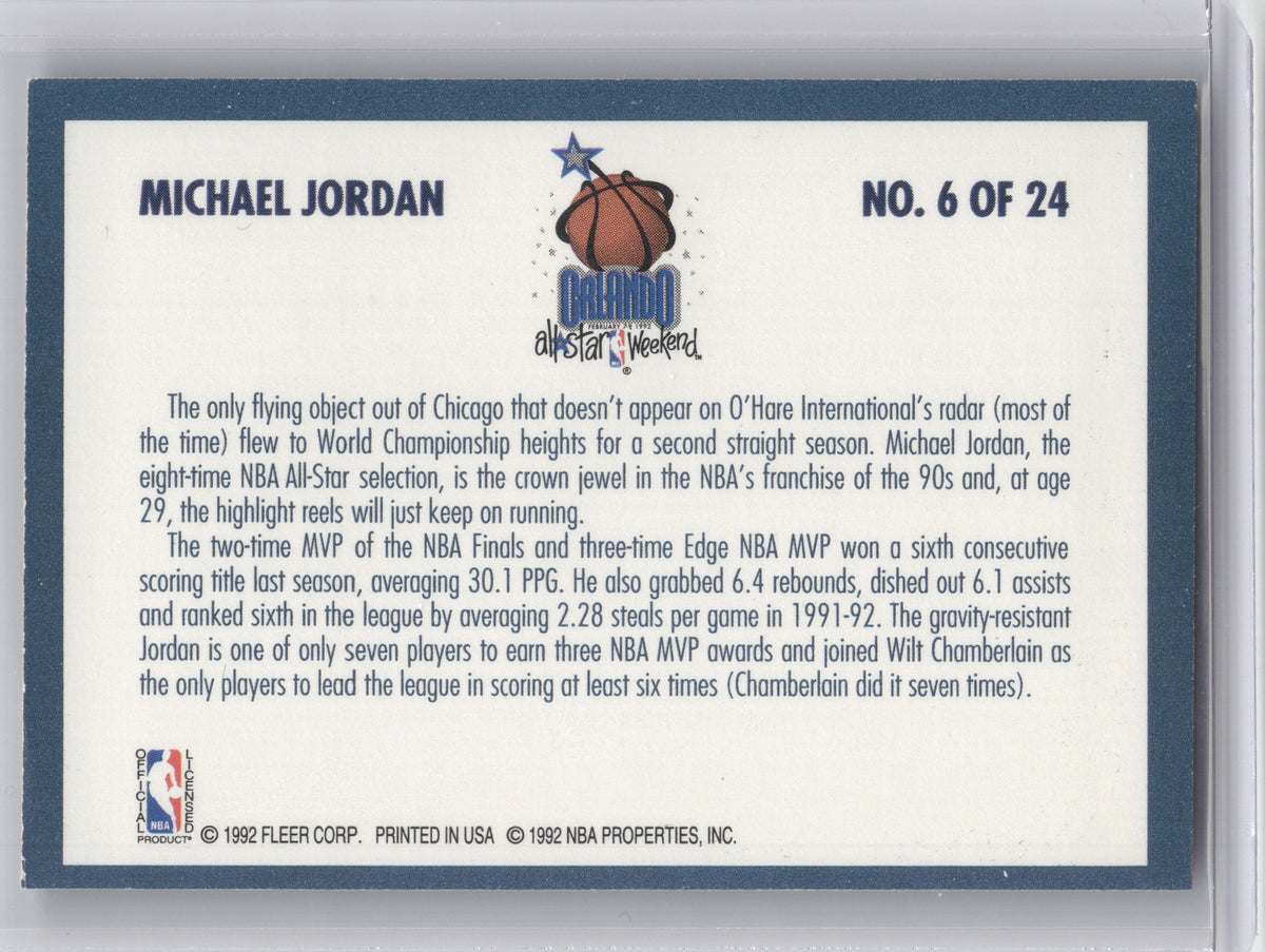 1992 Fleer All Star Weekend Michael Jordan #6 of 24