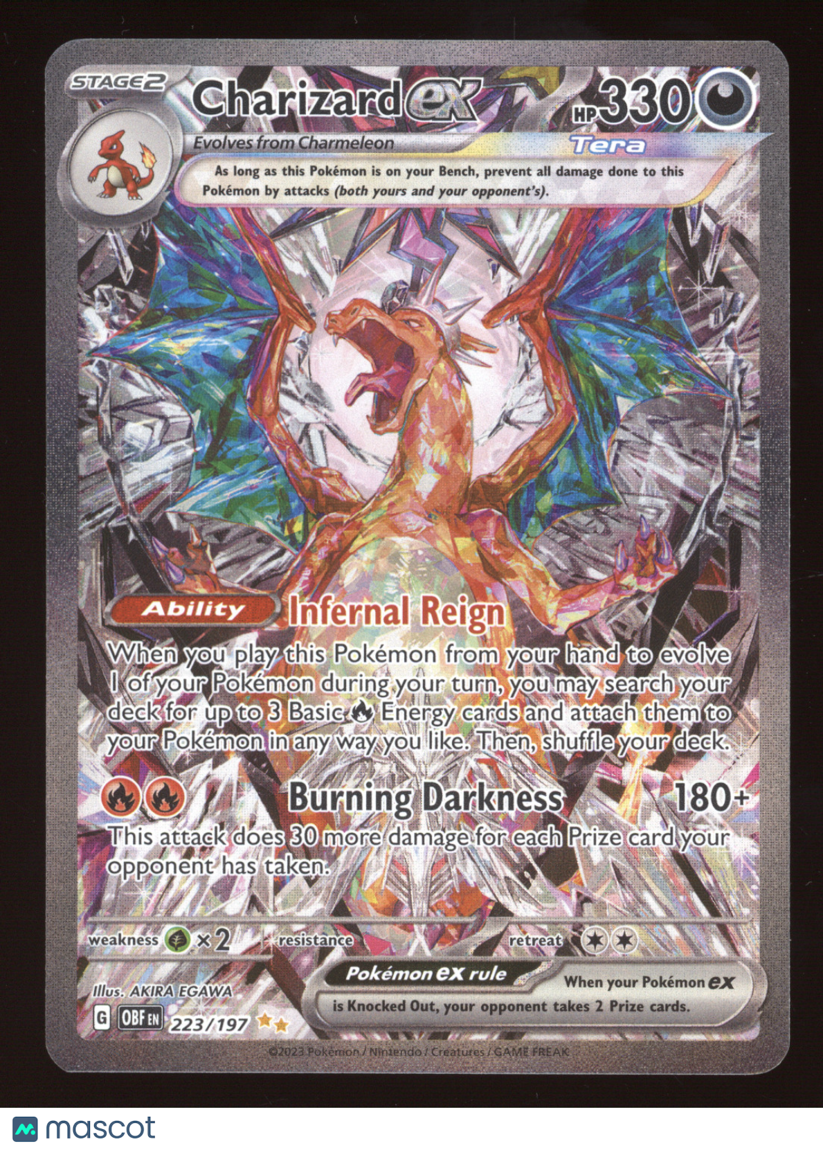 2023 Obsidian Flames Charizard ex Secret Rare #223/197