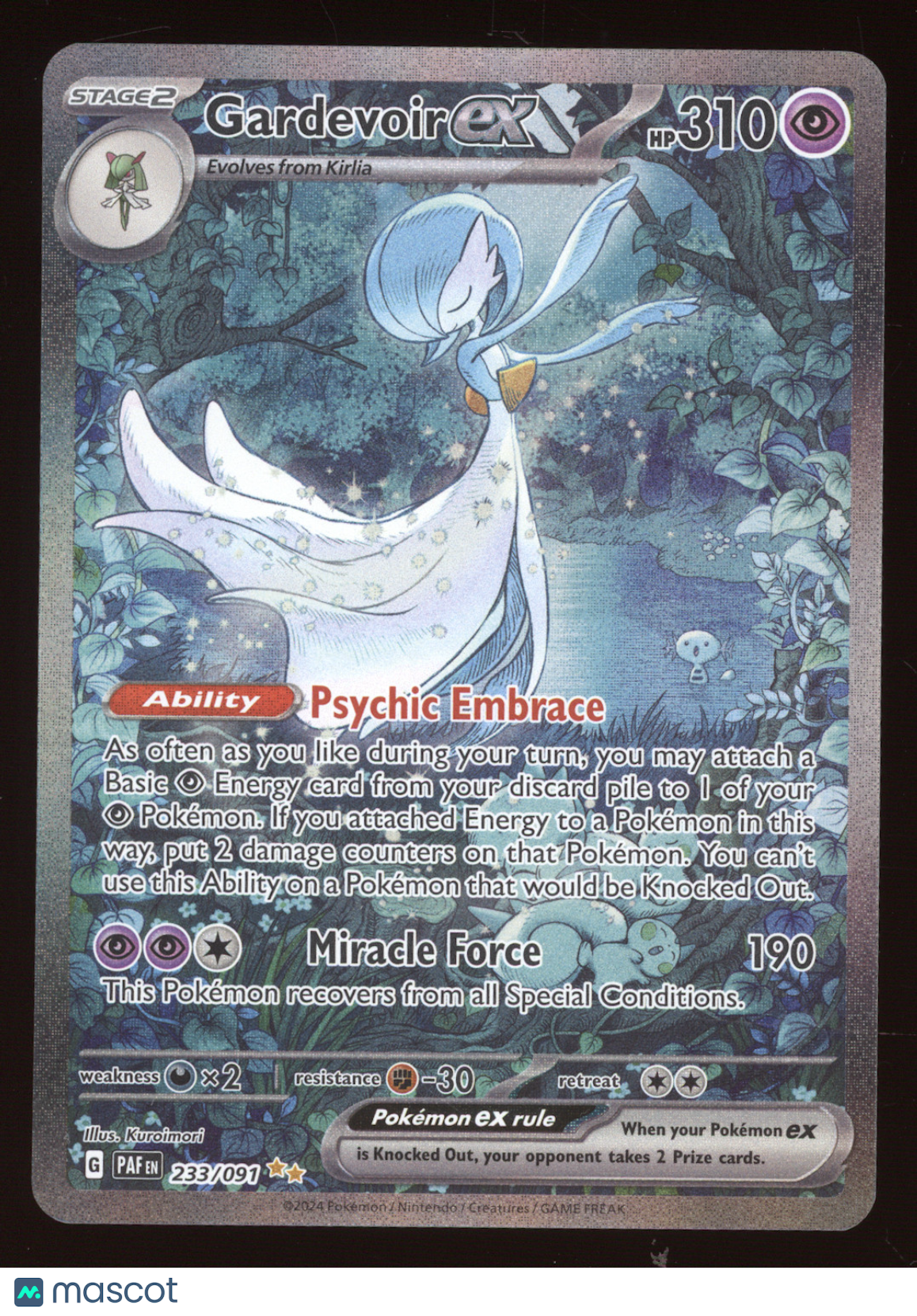 2024 Paldean Fates Gardevoir ex Secret Rare #233/91