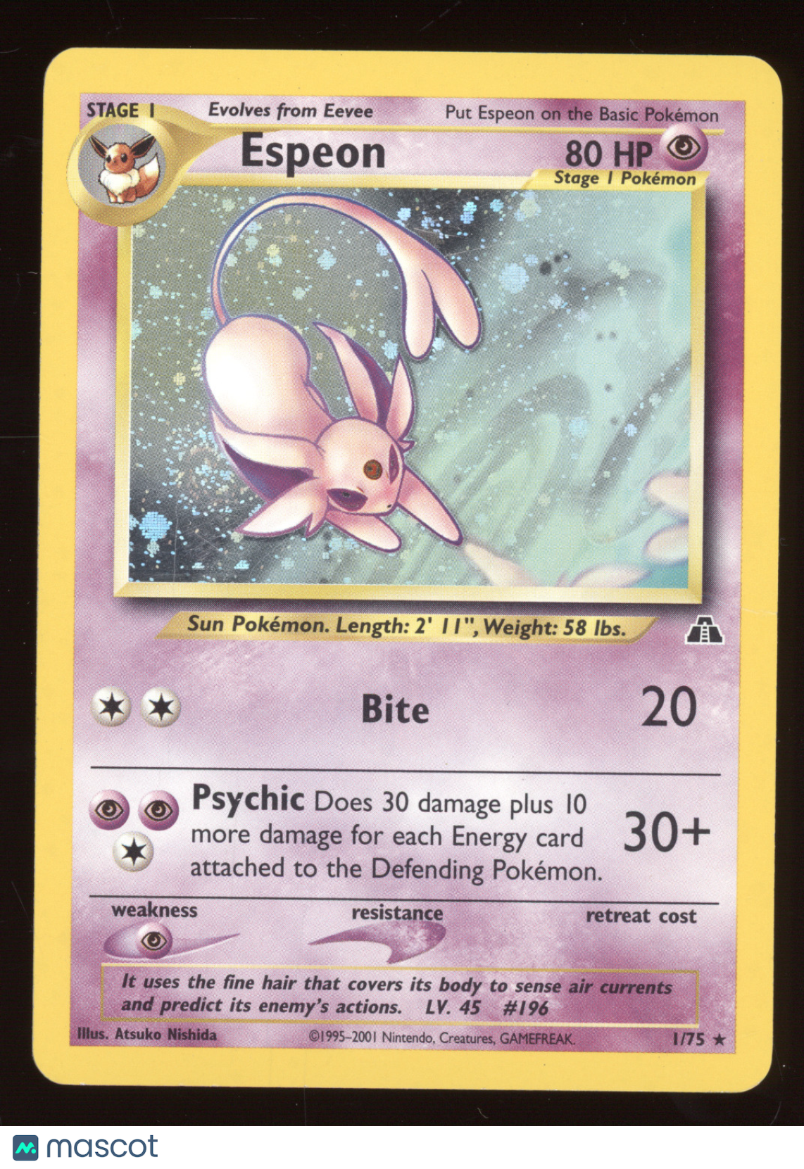 2001 Neo Discovery Espeon Holo Rare #1/75