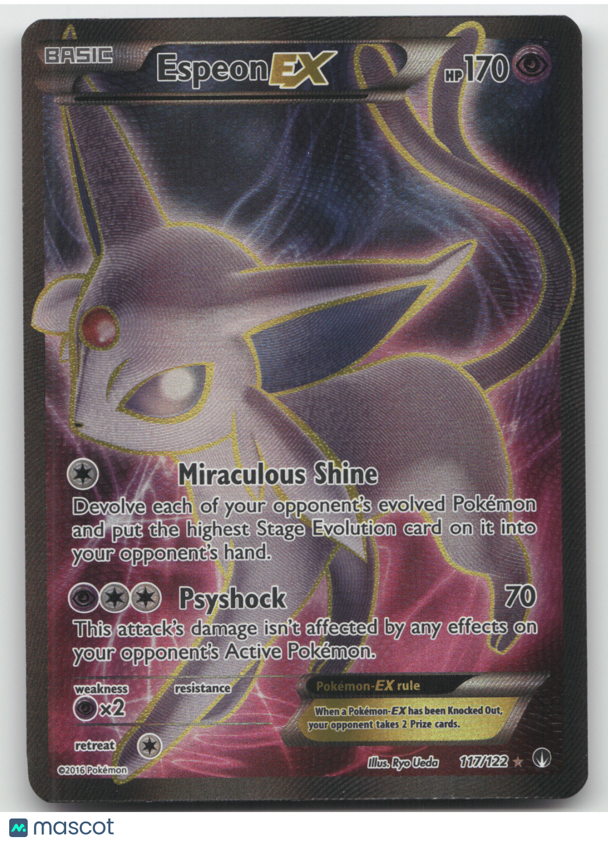 2016 BREAKpoint Espeon EX Holo Rare #117/122