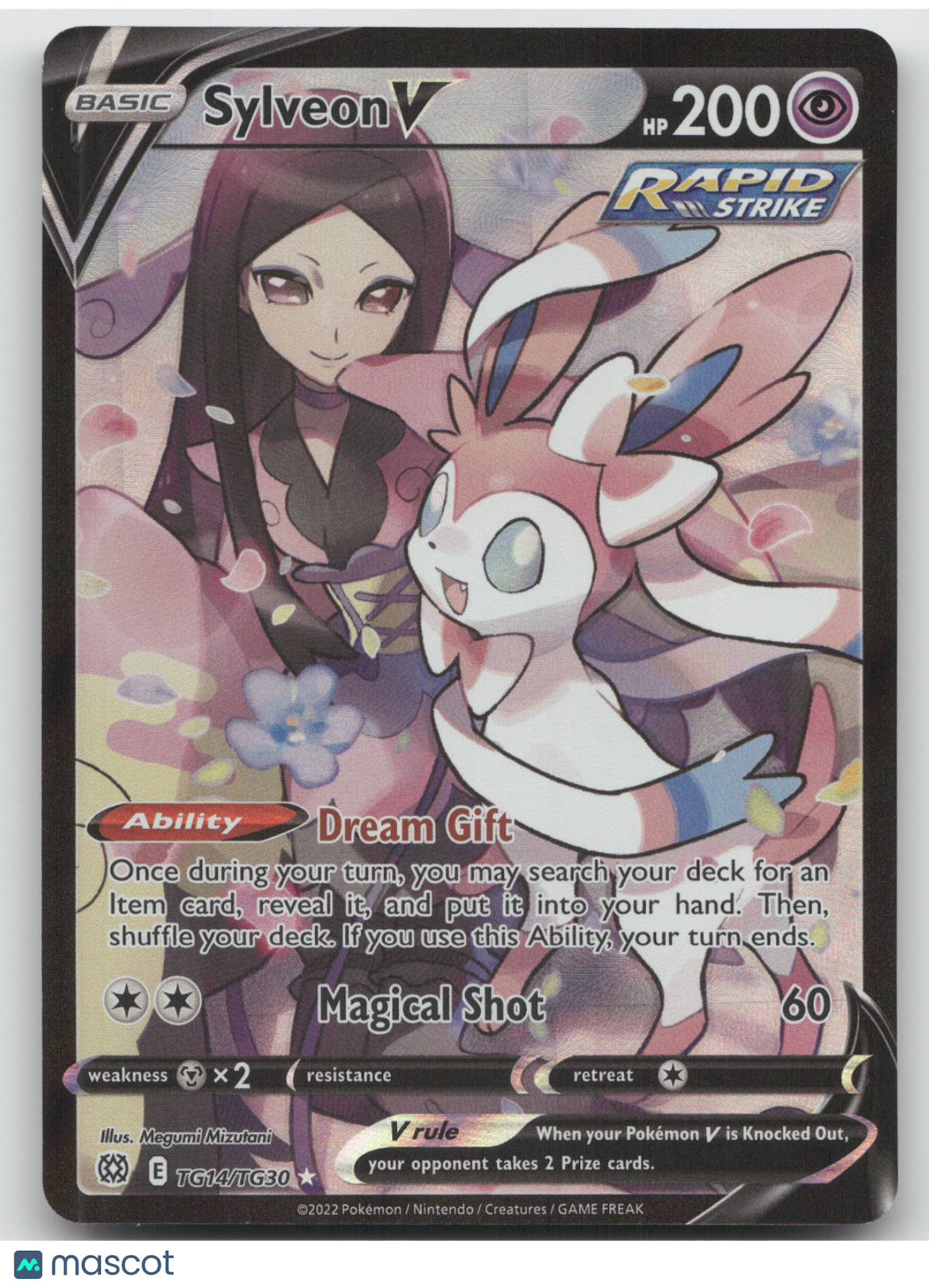 2022 Brilliant Stars Sylveon V Holo Rare #TG14/TG30