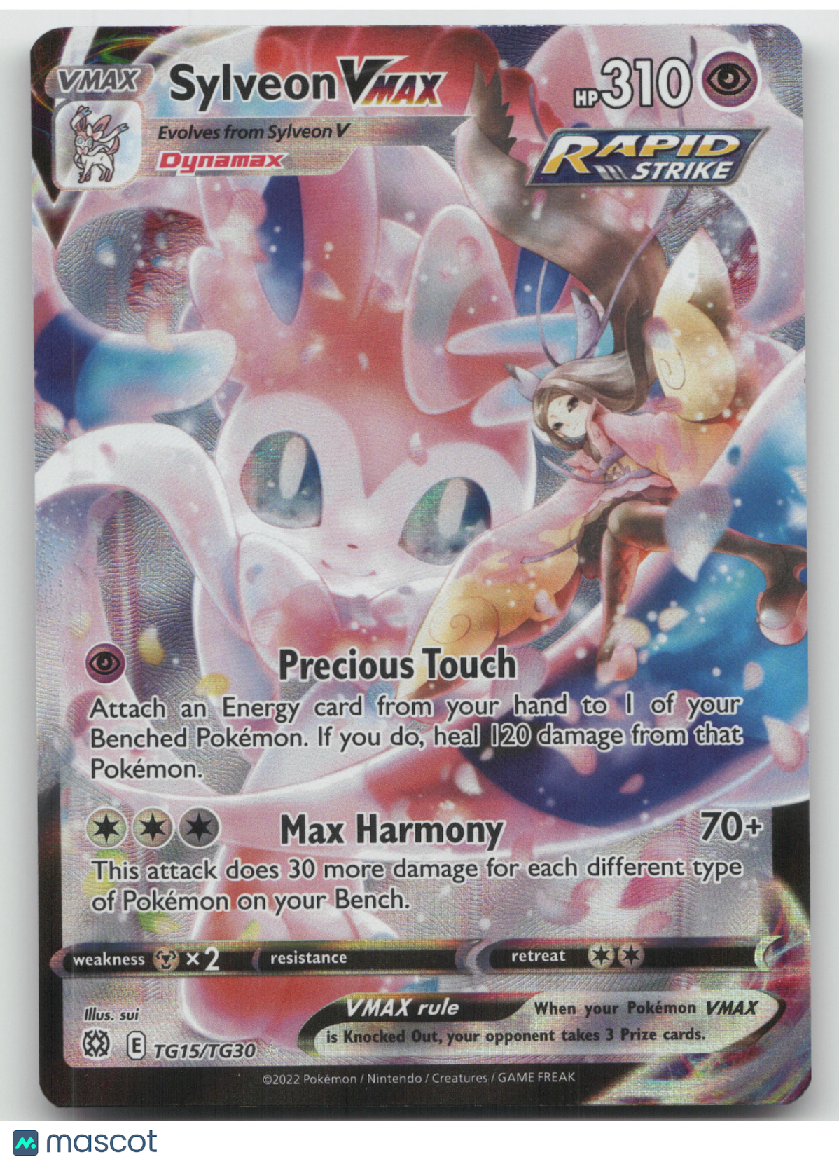 2022 Brilliant Stars Sylveon VMAX Holo #TG15/TG30