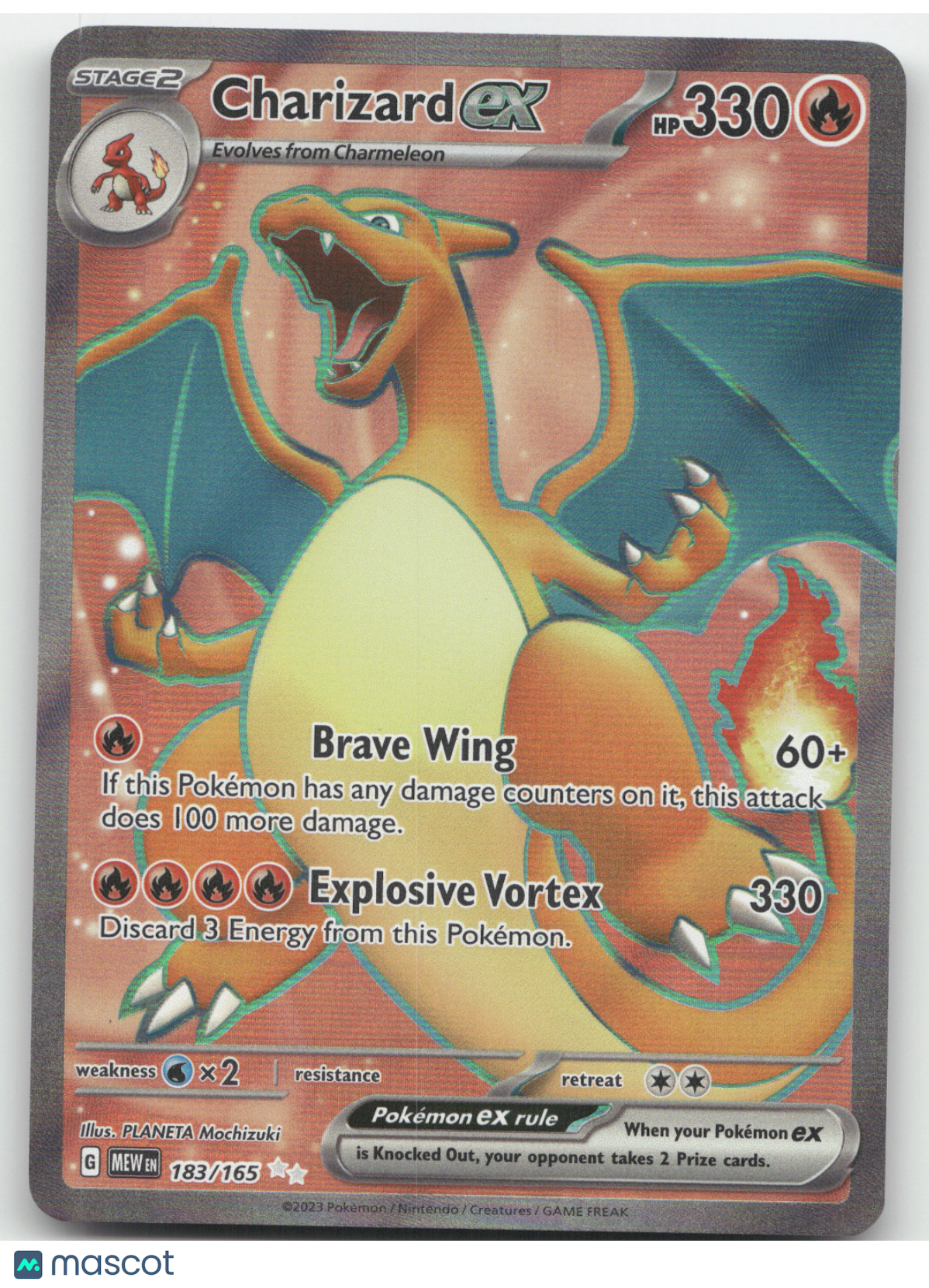 2023 Scarlet & Violet 151 Charizard ex Secret Rare #183/165