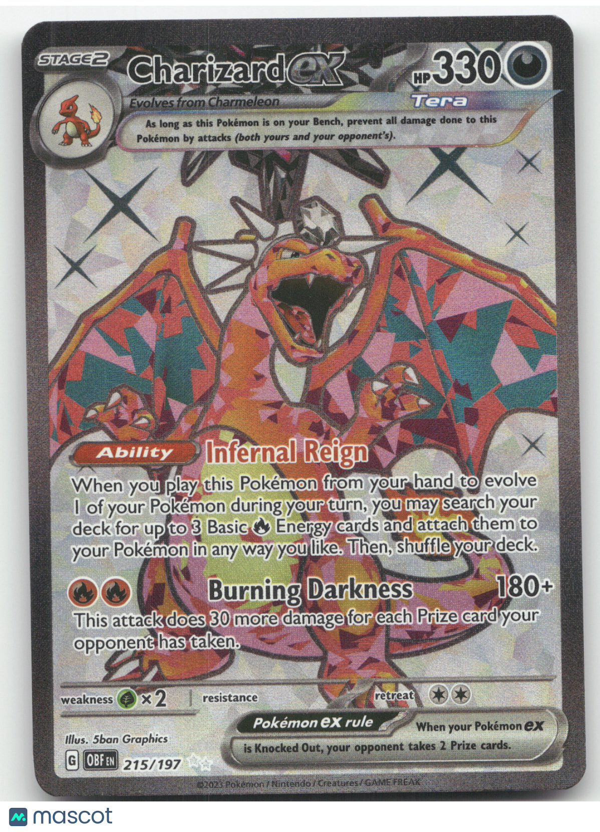 2023 Obsidian Flames Charizard ex Secret Rare #215/197
