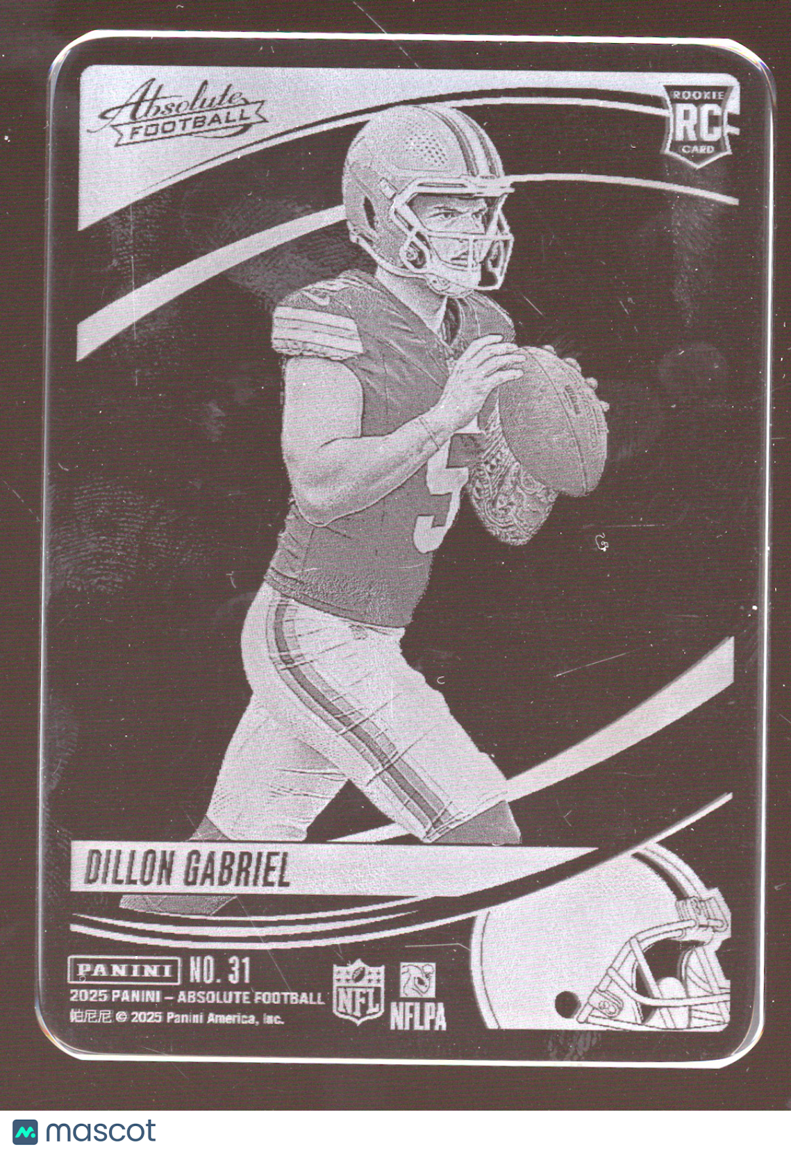 2025 Panini Absolute Glass Dillon Gabriel #31 RC