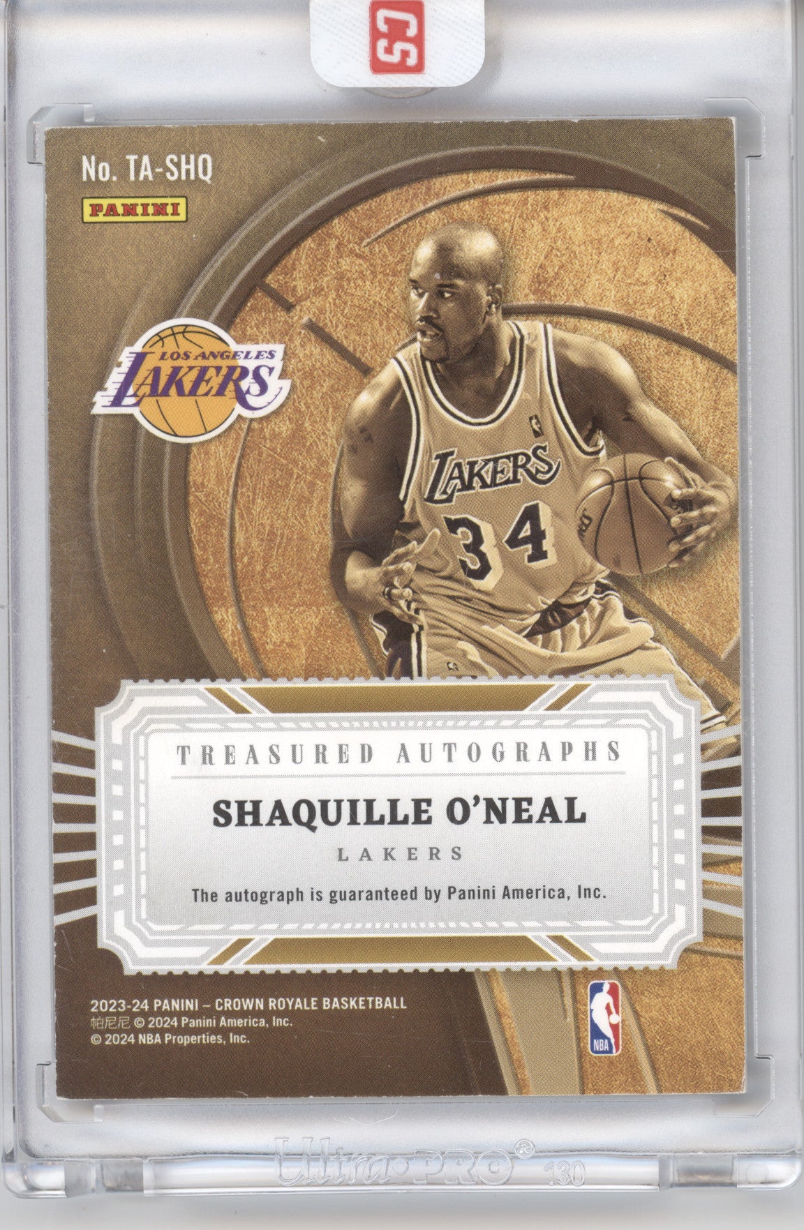 2023 Panini Crown Royale Treasured Autographs Shaquille O'Neal #TA-SHQ 25/25