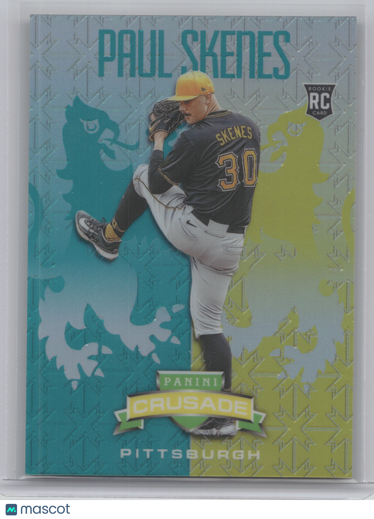 2024 Panini Prizm Crusade Baseball Paul Skenes #84 Teal 043/199 RC