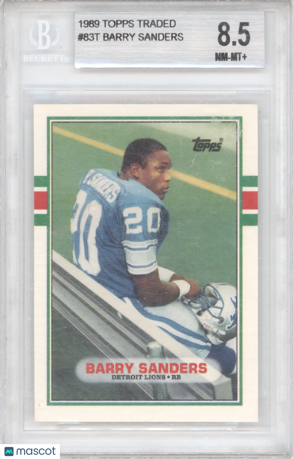 1989 Topps Traded Barry Sanders #83T RC BGS 8.5
