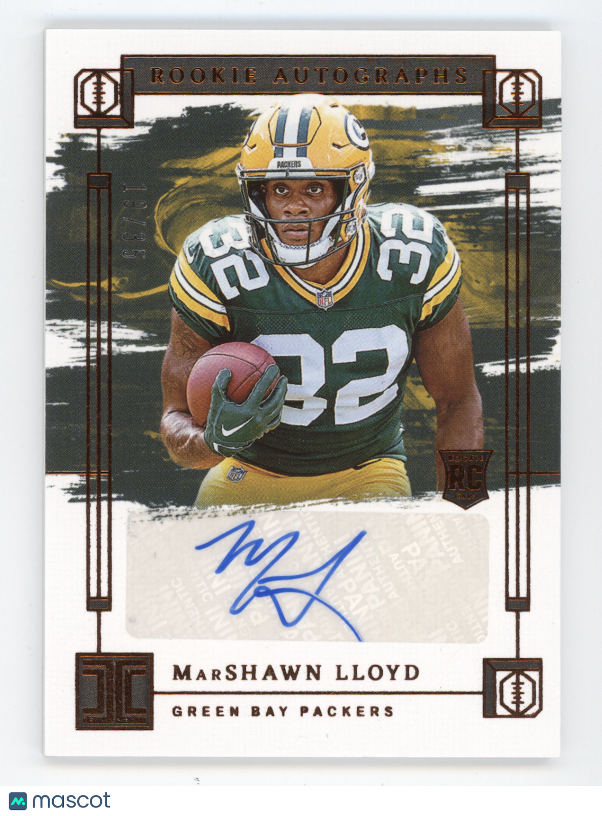 2024 Panini Impeccable Rookie Autograph MarShawn Lloyd #RA-MLD Bronze 19/35 RC
