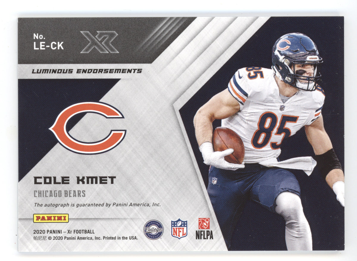 2020 Panini XR Luminous Endorsements Cole Kmet #LE-CK RC 04/25