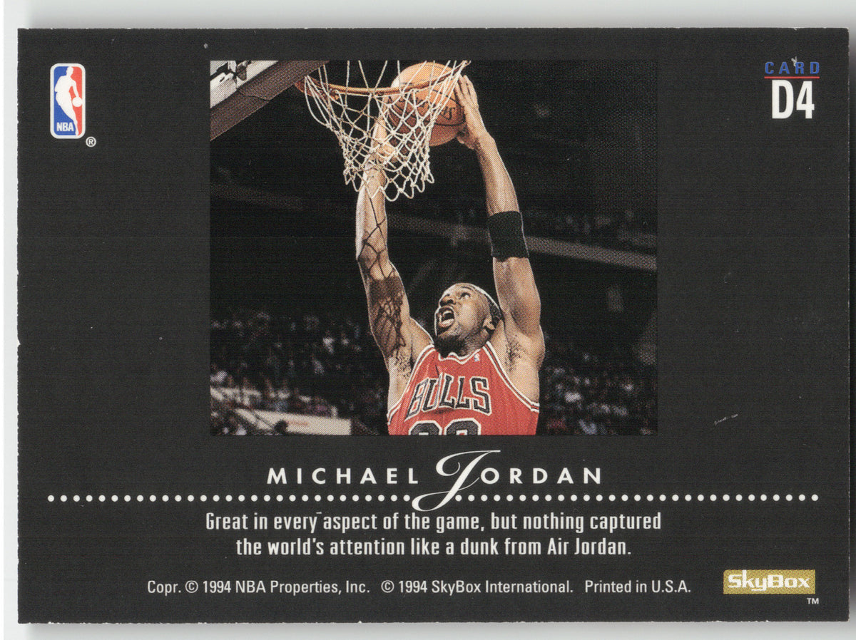 1993 SkyBox Premium Dynamic Dunks Michael Jordan #D4