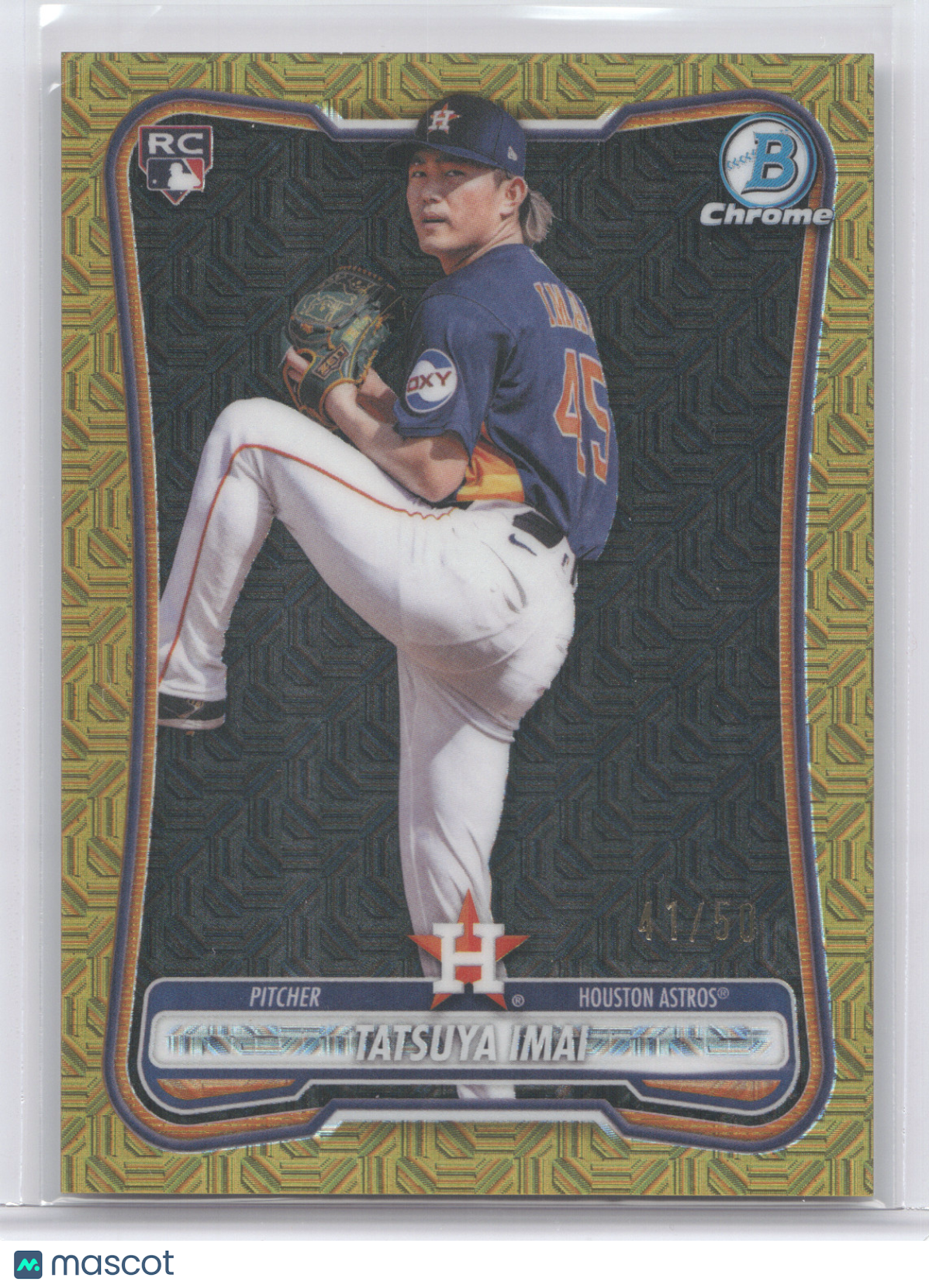 2026 Bowman Chrome Tatsuya Imai #28 Gold Geometric RC 41/50