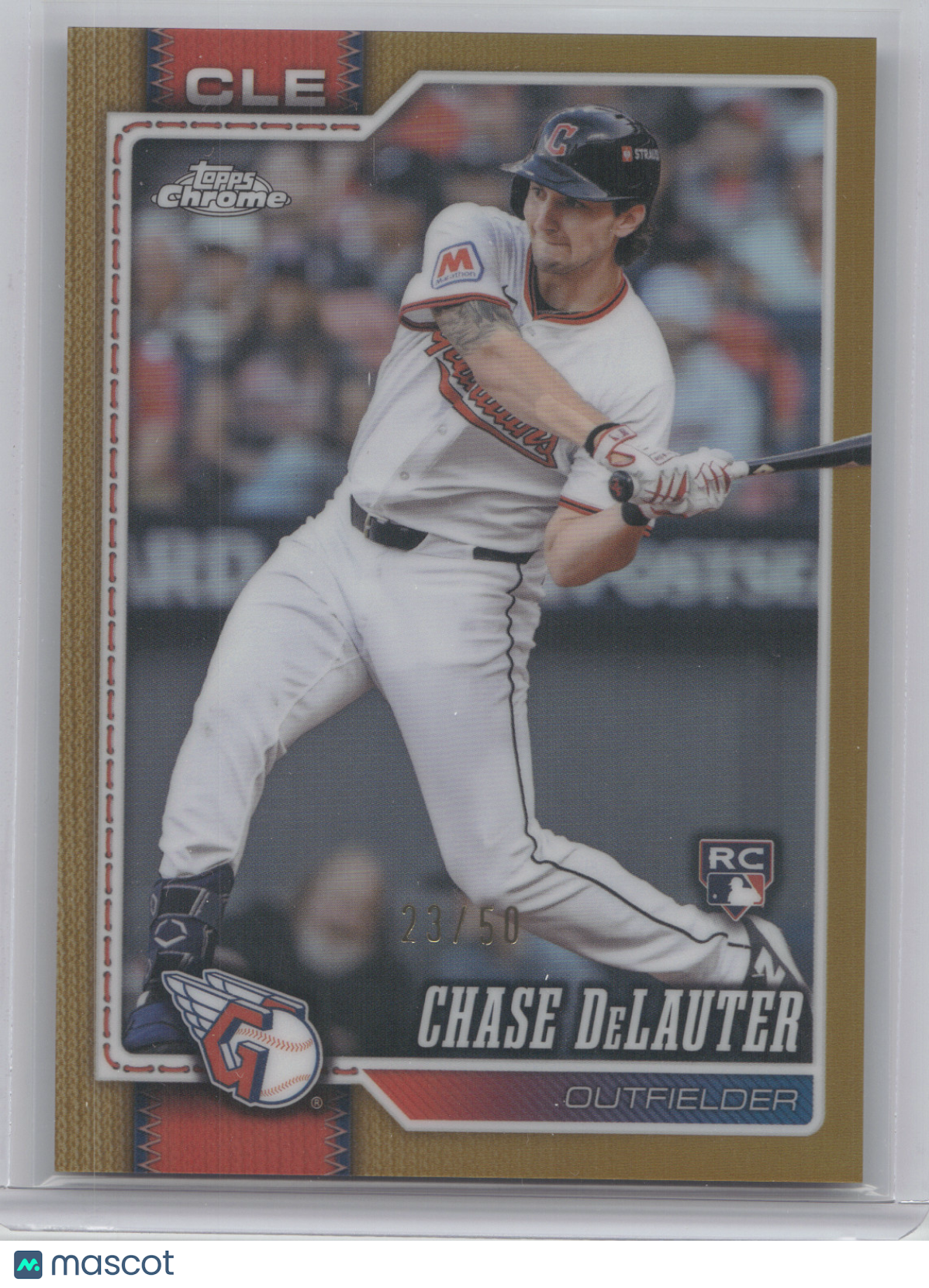 2026 Topps Chrome Chase DeLauter #284 Autograph Gold 23/50 RC