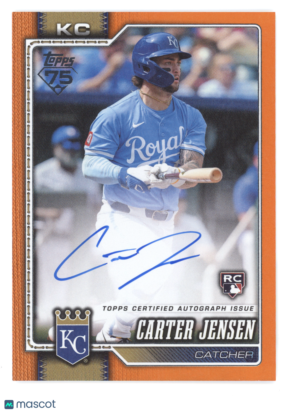 2026 Topps Series Two Carter Jensen #530 Autograph Orange 23/25 RC
