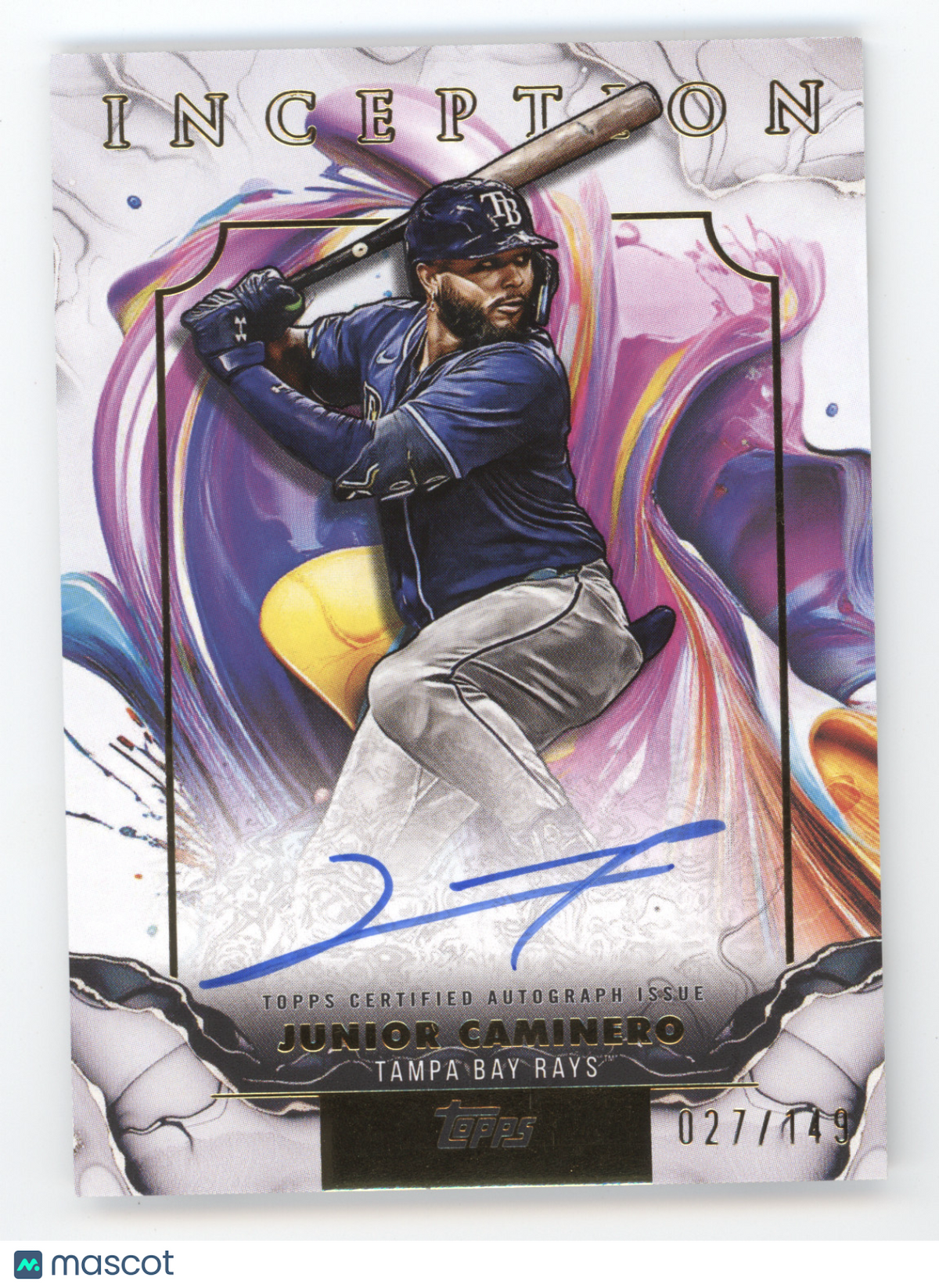 2025 Topps Inception Emerging Stars Autograph Junior Caminero #RESA-JCA 027/149
