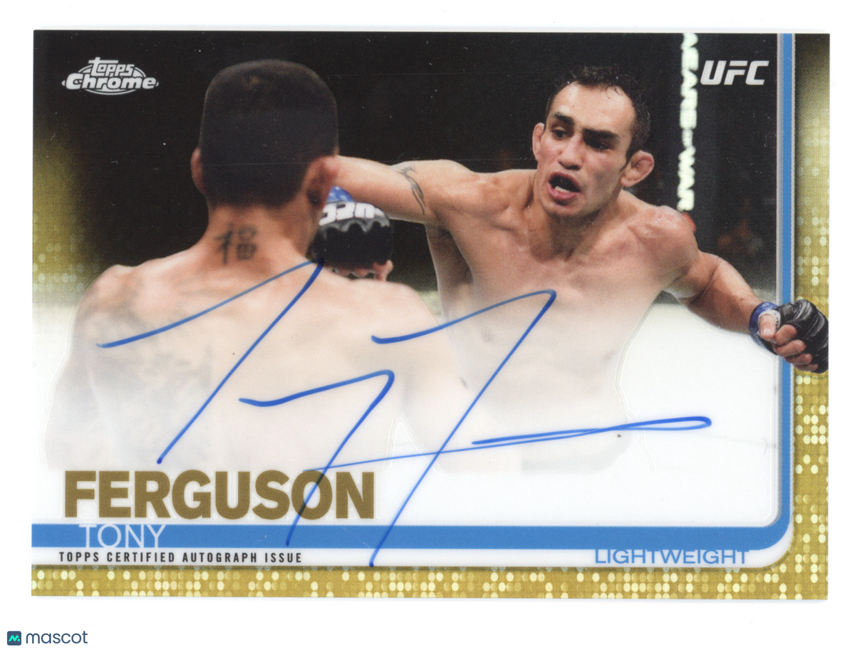 2019 Topps UFC Chrome Autograph Tony Ferguson #FA-TF Gold 02/50