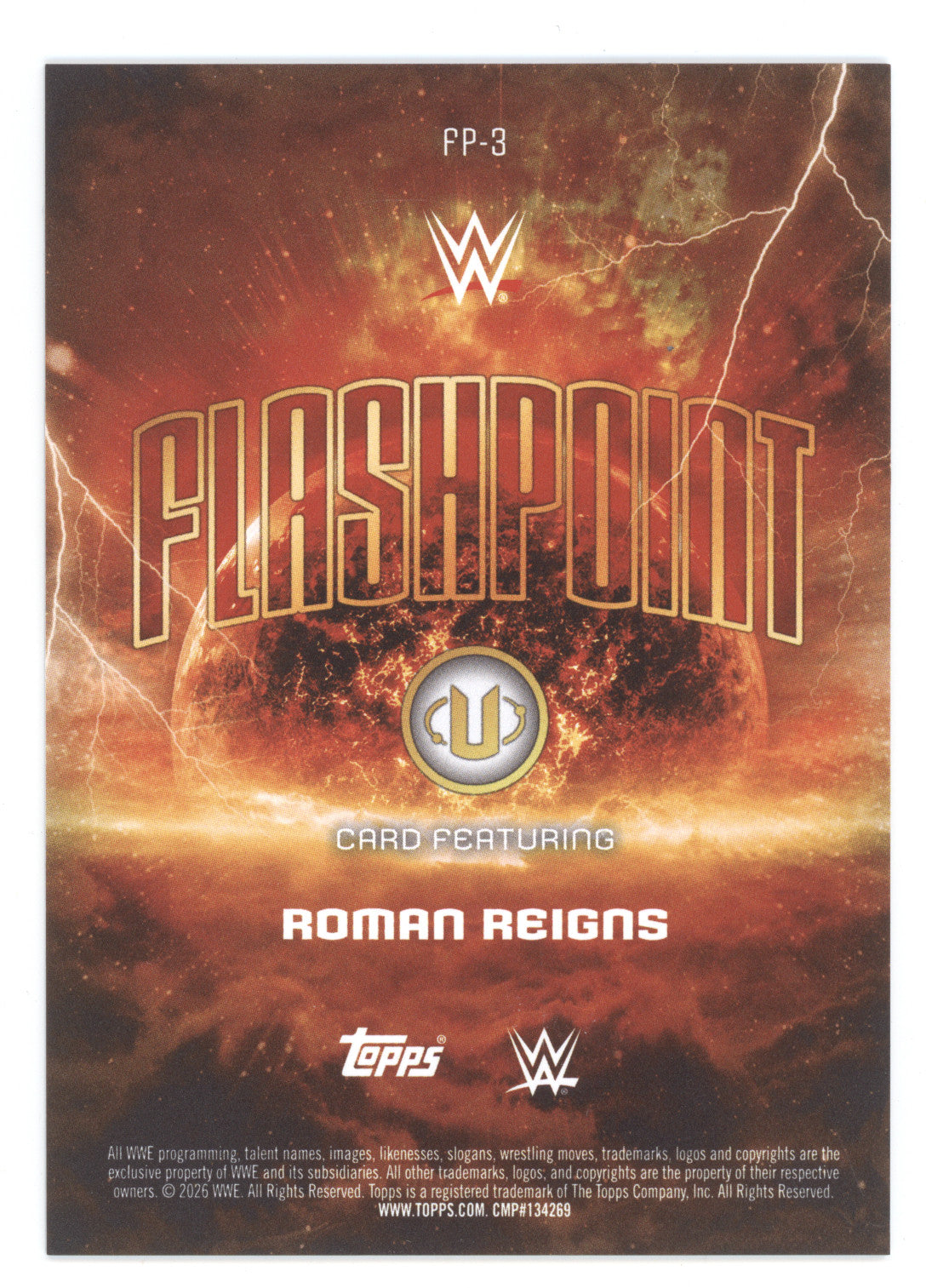 2026 Topps Universe WWE Roman Reigns #FP-3 Flashpoint