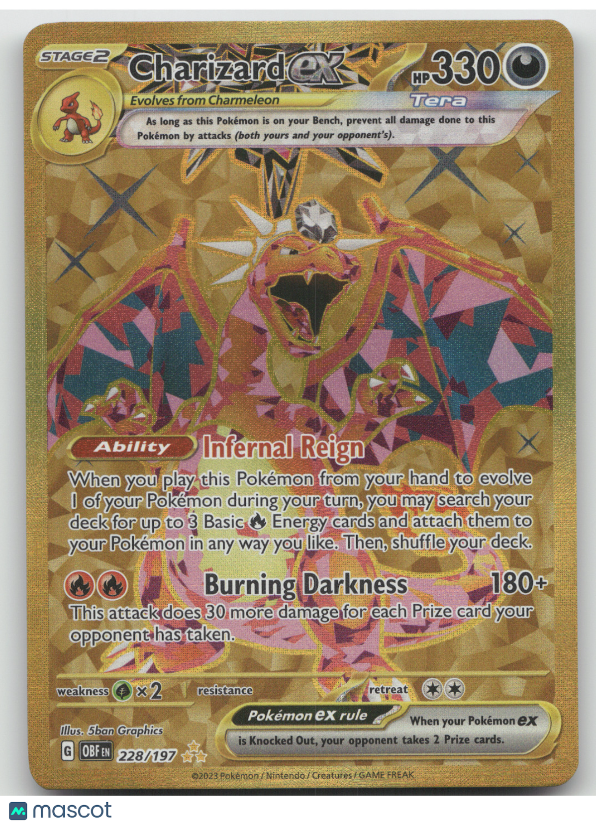 2023 Obsidian Flames Charizard ex Secret Rare #228/197