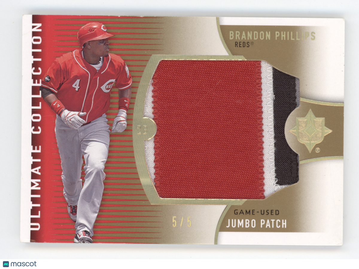 2008 Upper Deck Ultimate Collection Brandon Phillips #UJ-BP Jumbo Patch 5/5