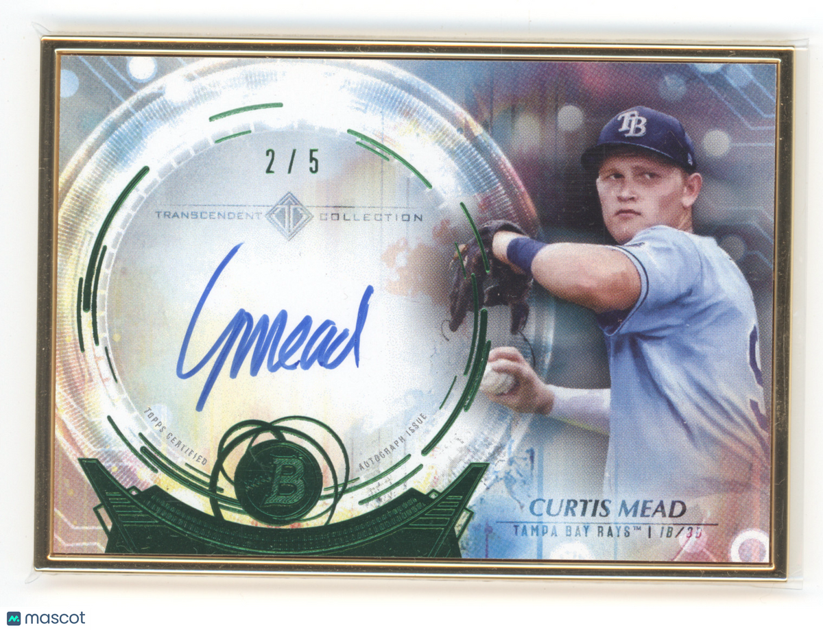 2022 Bowman Transcendent Autographs Curtis Mead #TCAV-CM Variation Emerald 2/5