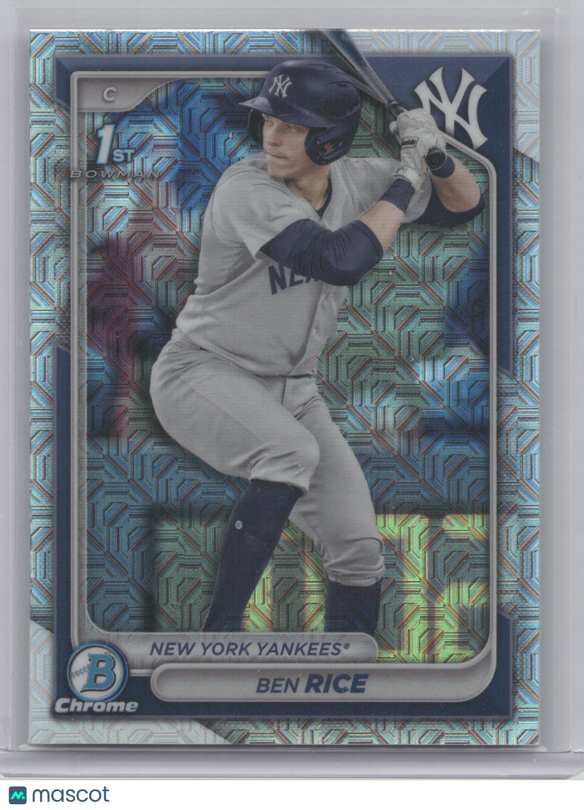 2024 Bowman Chrome Mega Box Prospects Ben Rice #BCP186 Mojo Refractor 1st Bowman