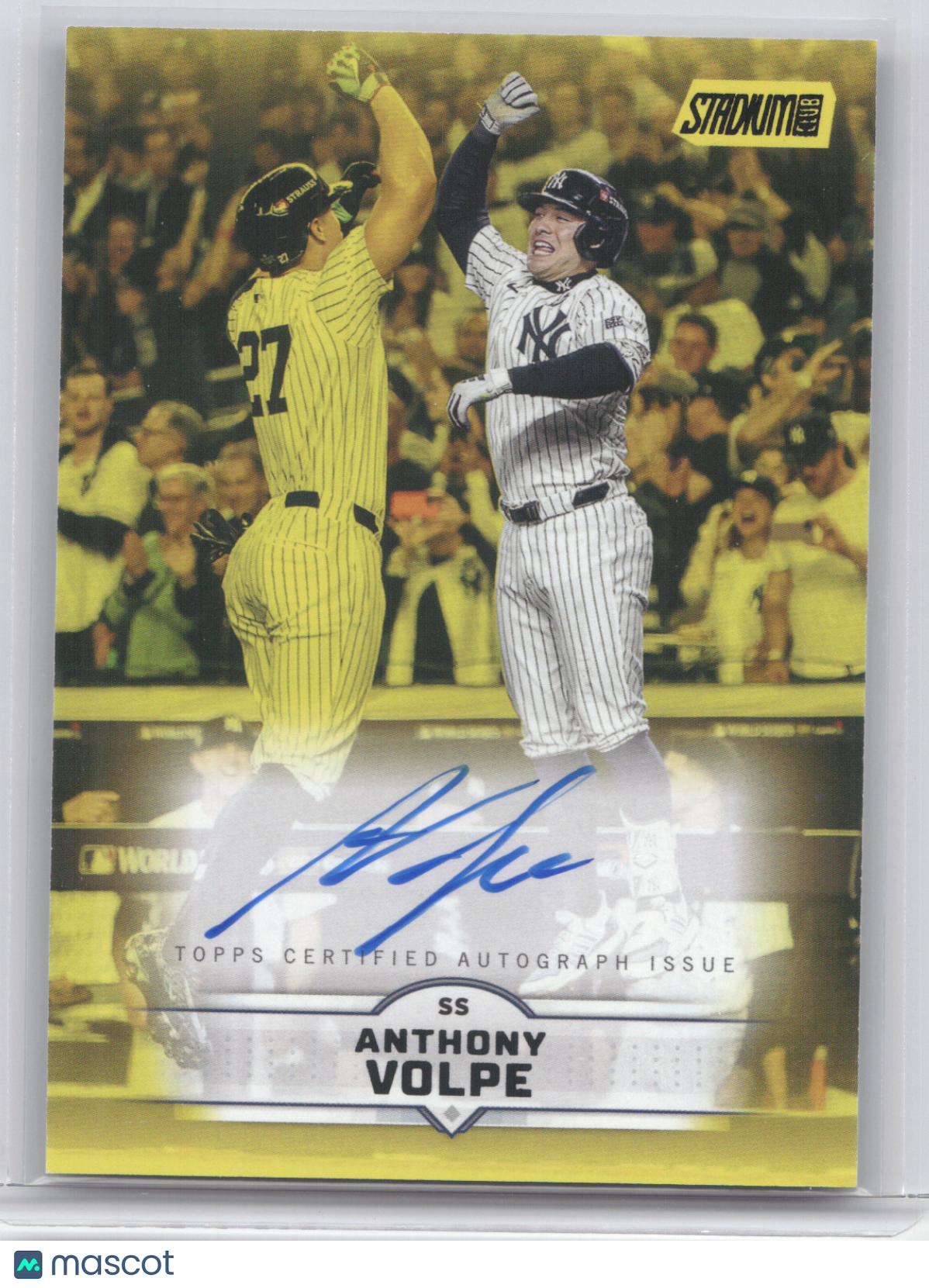 2025 Topps Stadium Club Autograph Anthony Volpe #SCBA-AV Gold