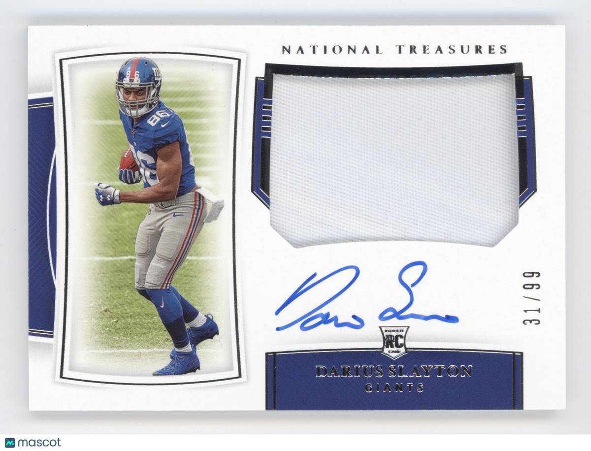 2019 Panini National Treasures Darius Slayton #200 Rookie Patch Auto 31/99 RC