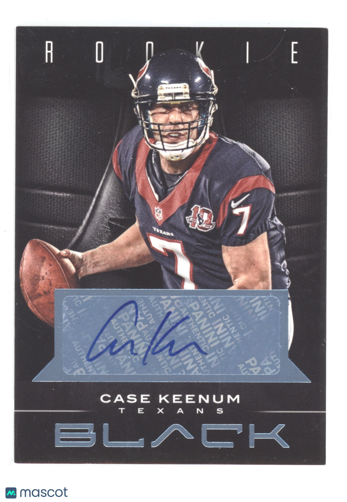 2012 Panini Black Rookie Autograph Case Keenum #113 Rookie 41/49