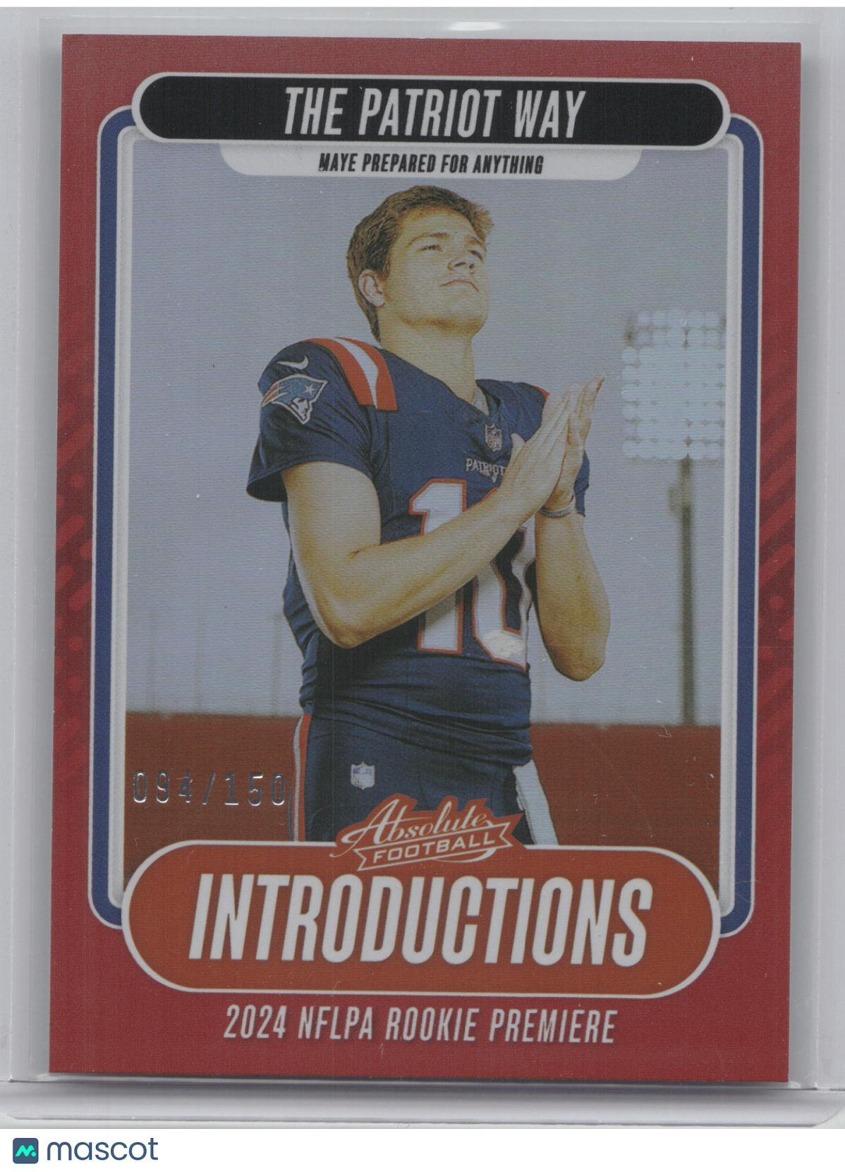 2024 Panini Absolute Introductions Drake Maye #I-DME Red Spectrum 094/150