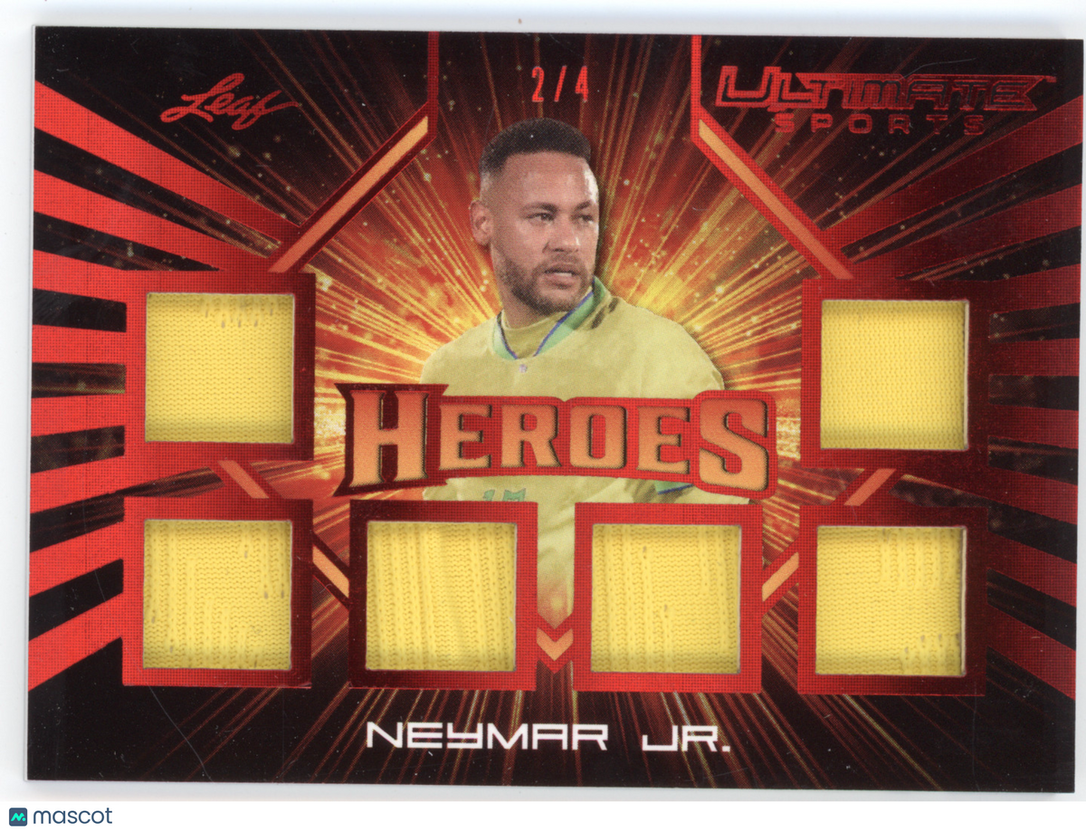2024 Leaf Ultimate Sports Neymar Jr. #UH-21 Red Game-Used Memorabilia 2/4