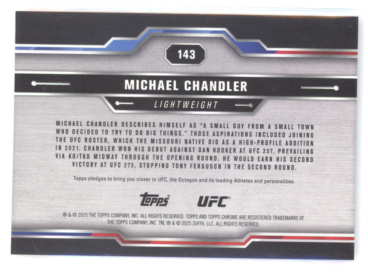 2025 Topps Chrome UFC Michael Chandler #143 Autograph Gold 4/8
