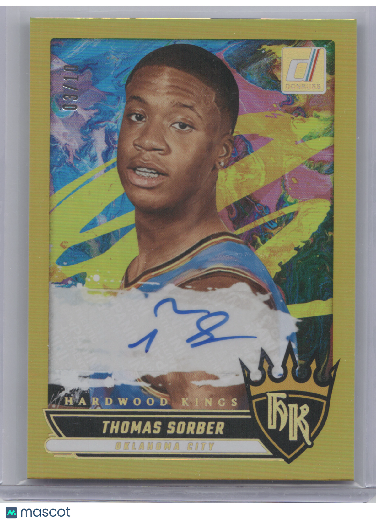 2025 Donruss Hardwood Kings Thomas Sorber #HWK-TSB Autograph Gold 03/10