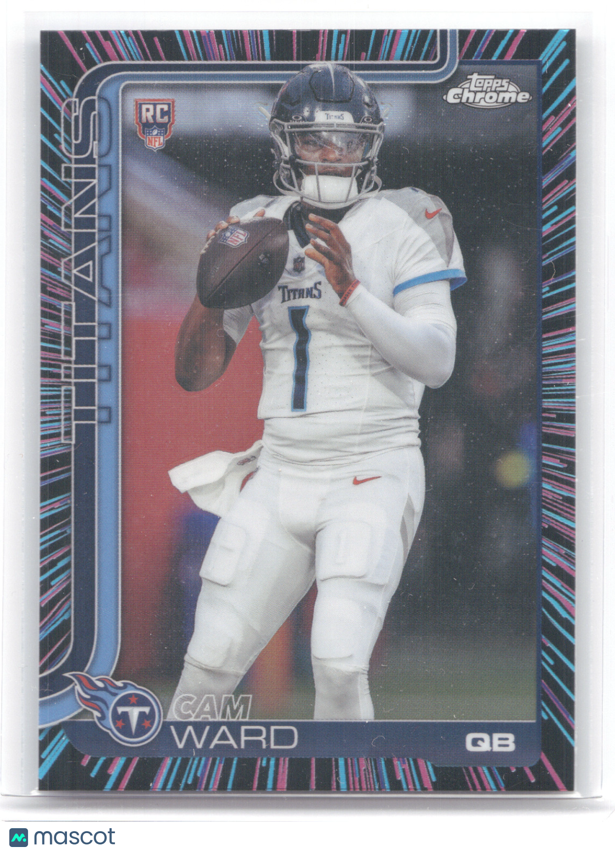 2025 Topps Chrome Cam Ward #314 Neon Pulse Refractor RC