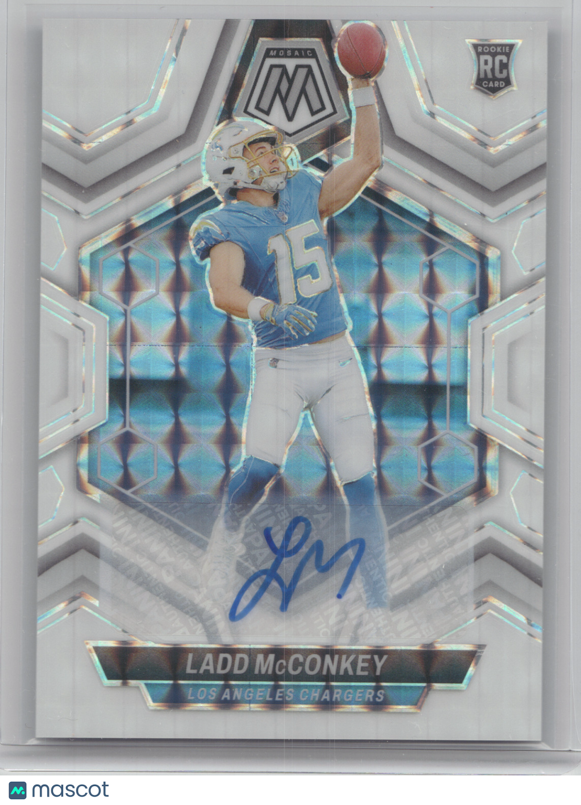 2024 Panini Mosaic Football Ladd McConkey #334 Autograph RC