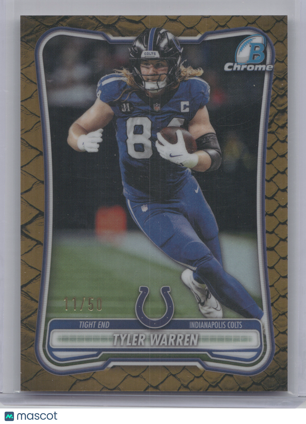 2026 Bowman Chrome Tyler Warren #BCV-44 Gold Reptilian 11/50