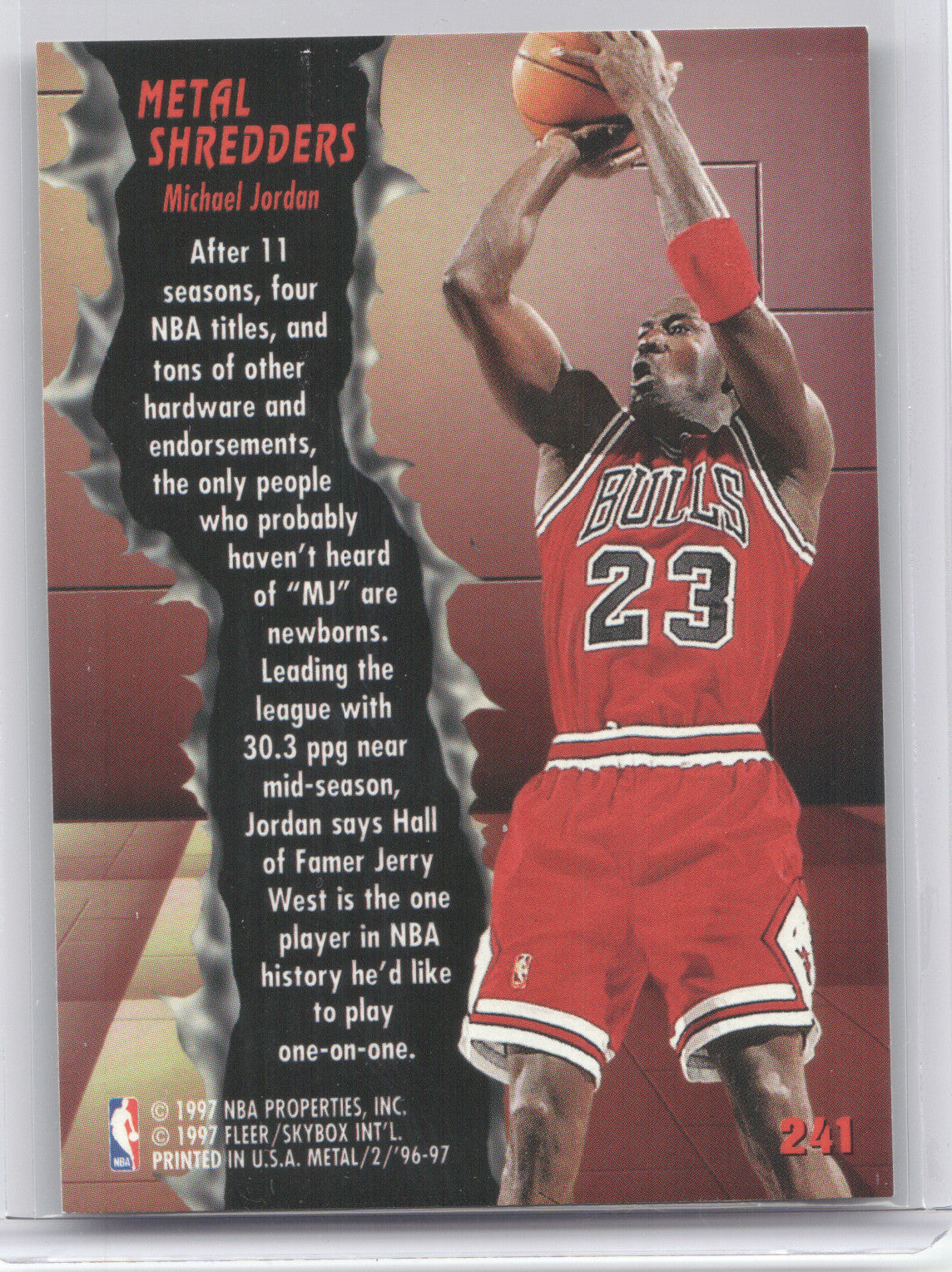 1996 Fleer Metal Michael Jordan #241