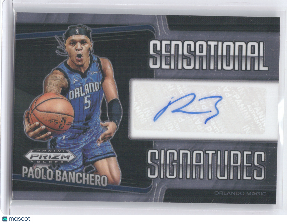 2024 Panini Prizm Black Sensational Signatures Paolo Banchero #SS-PAO