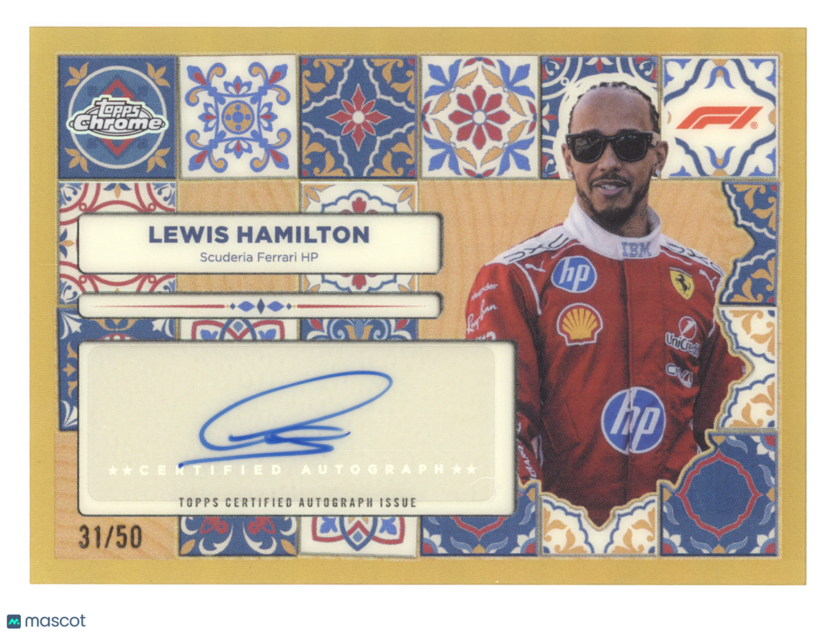 2026 Topps Chrome Formula 1 Vuelta 1 Autograph Lewis Hamilton #VUE-LH Gold 31/50