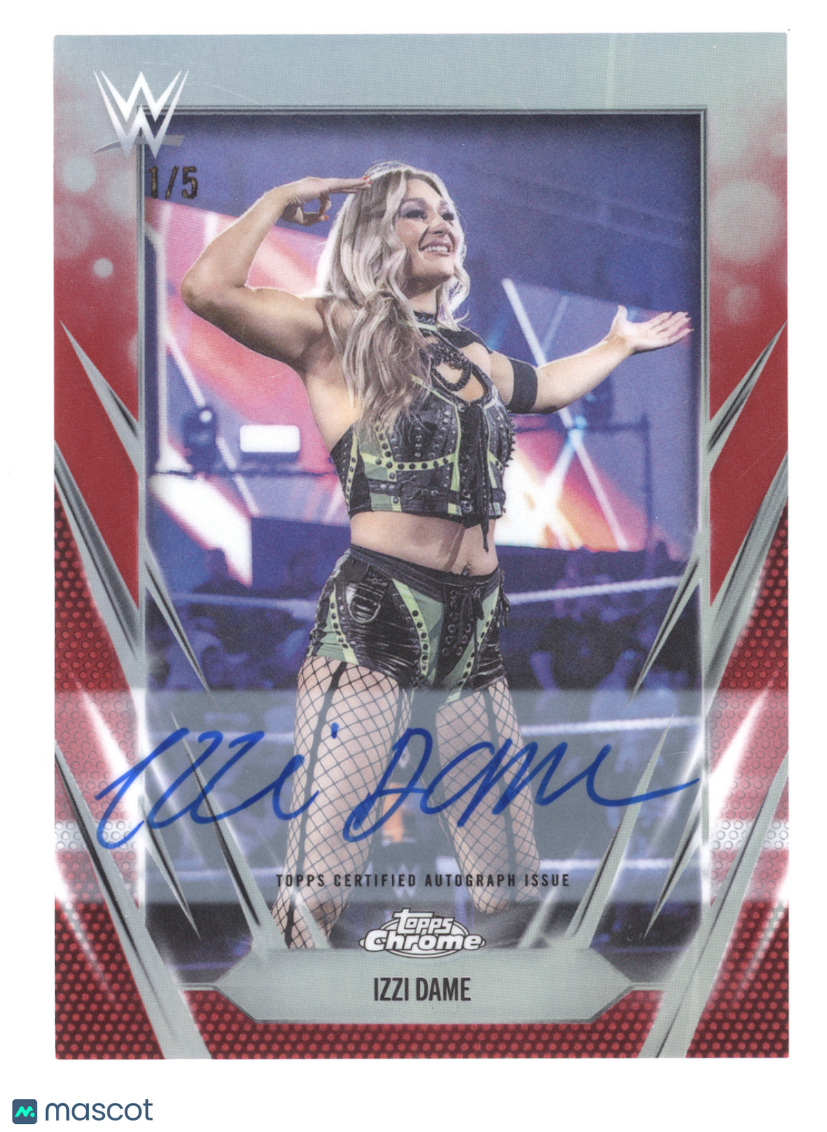 2026 Topps Chrome WWE Iconic Imprint Autograph Izzi Dame #IIA-IZZ Red 1/5