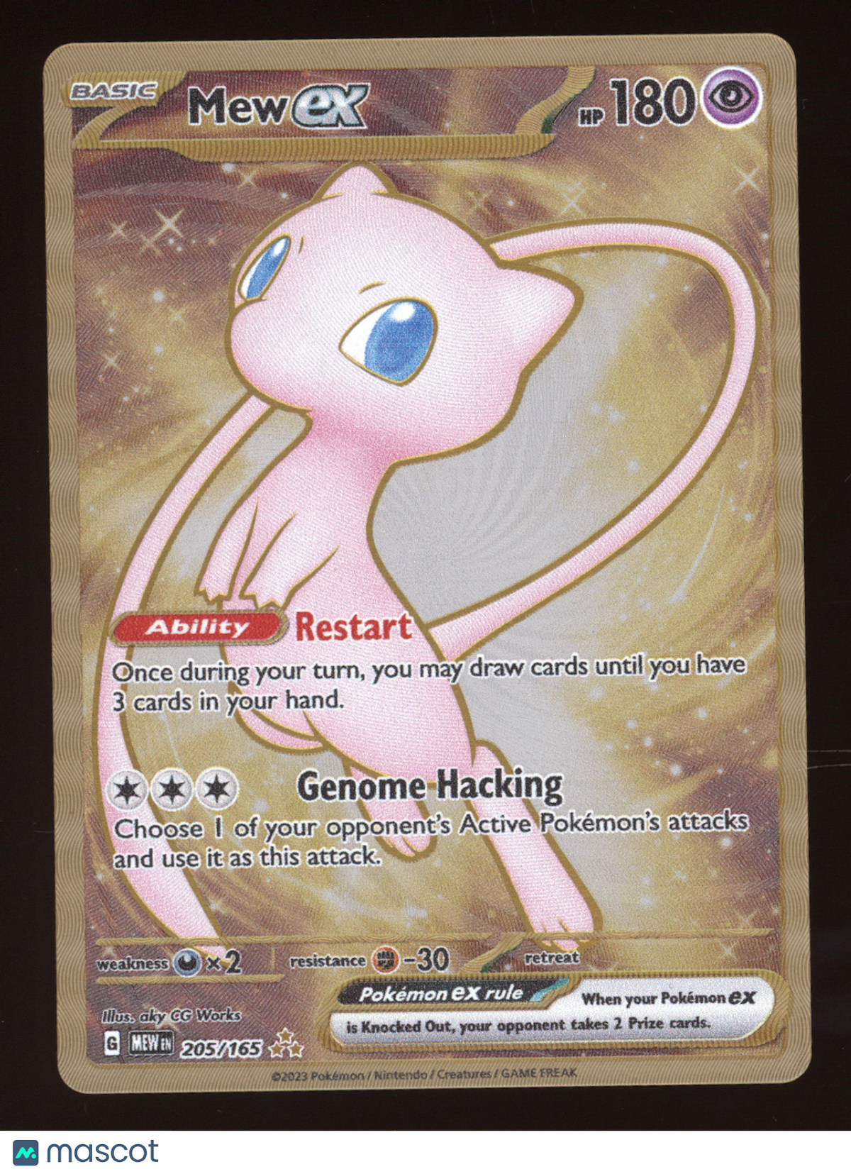 2023 Scarlet & Violet 151 Mew ex (Metal Card) Secret Rare #205/165