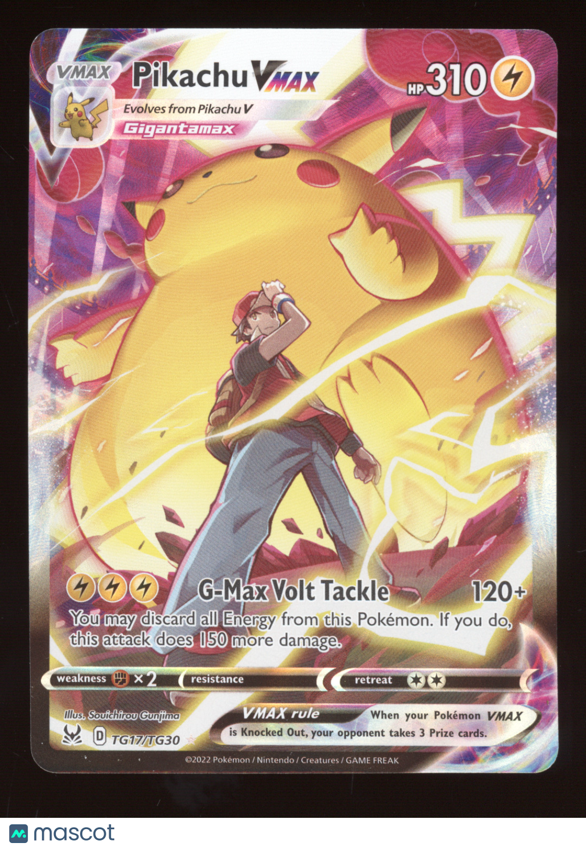 2022 Lost Origin Pikachu VMAX Holo Rare #TG17/TG30