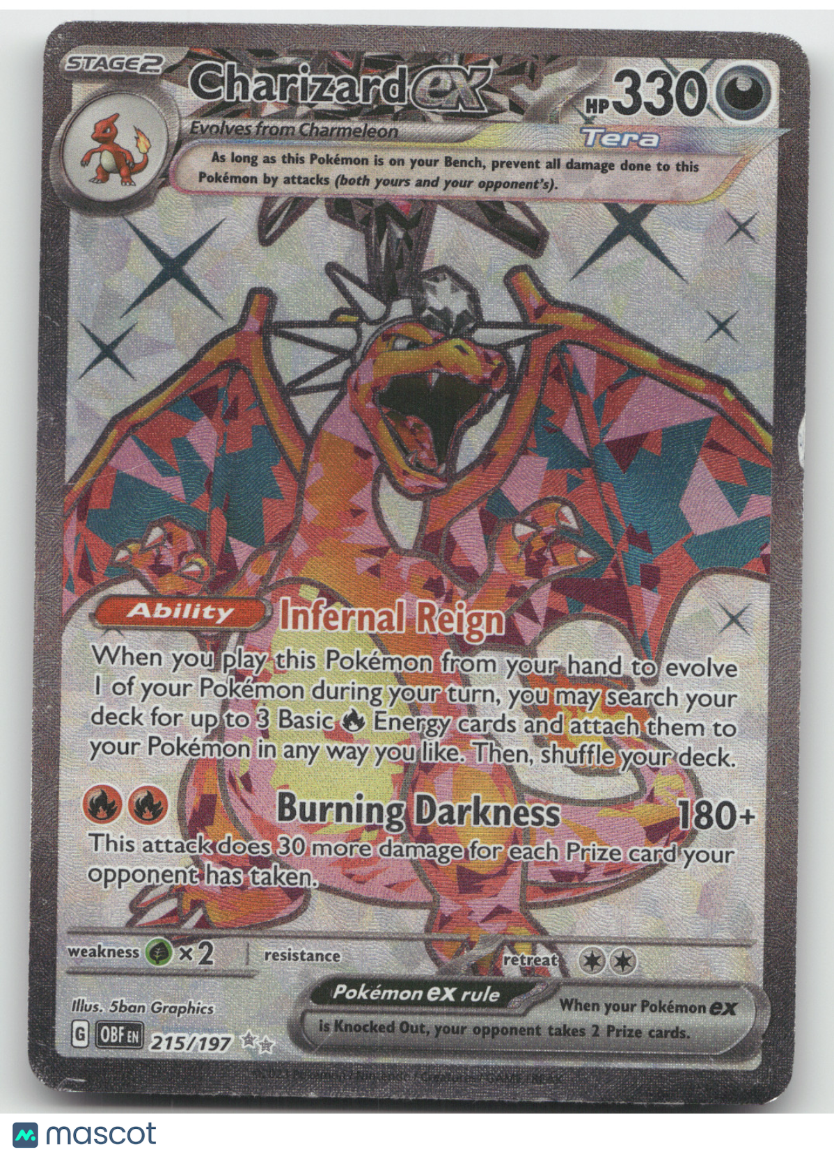 2023 Obsidian Flames Charizard ex Secret Rare #215/197