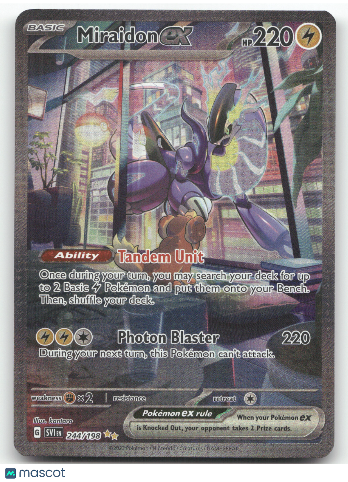 2023 Scarlet & Violet Miraidon ex Secret Rare #244/198