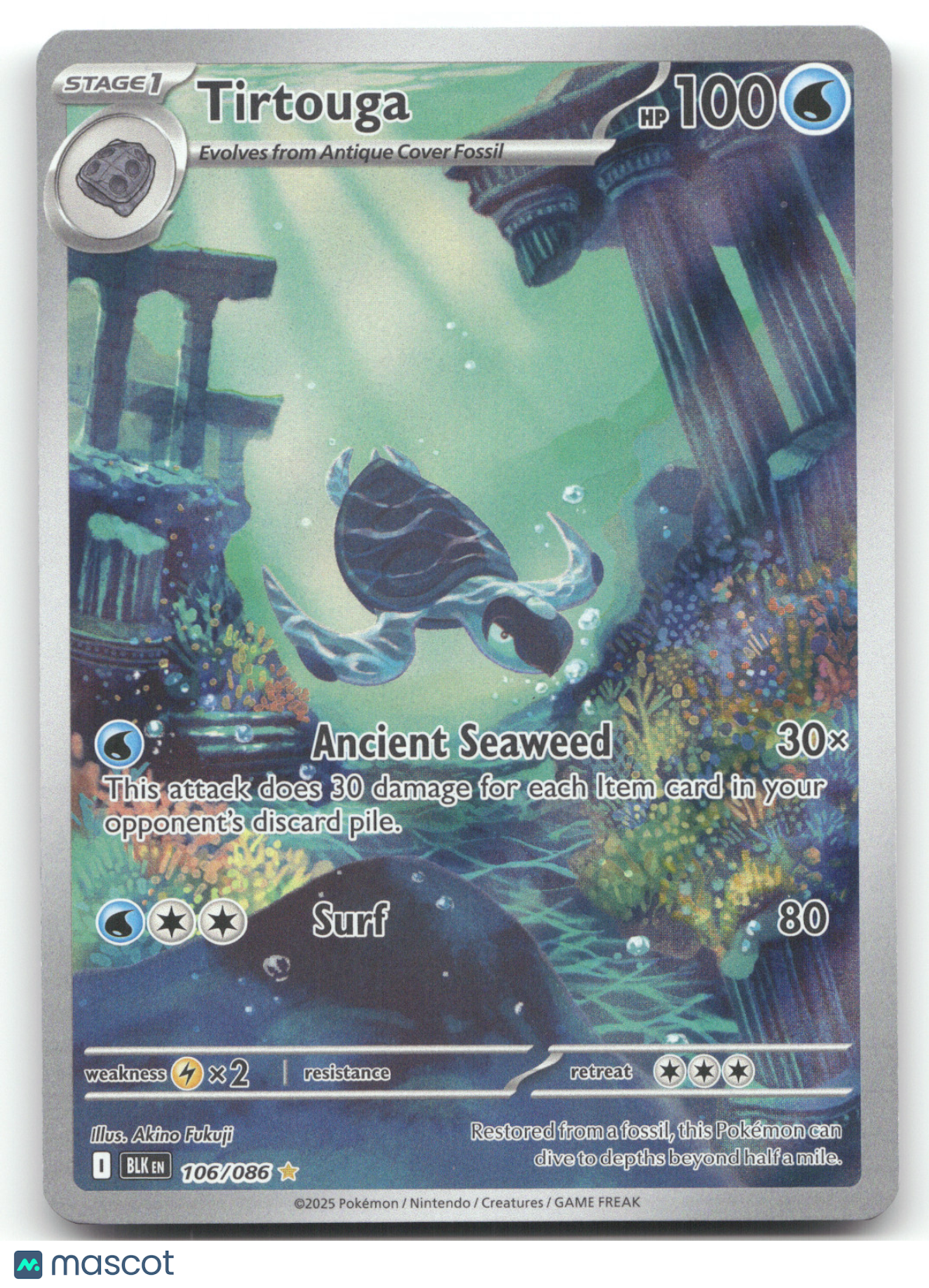 2025 Black Bolt Tirtouga Secret Rare #106/086