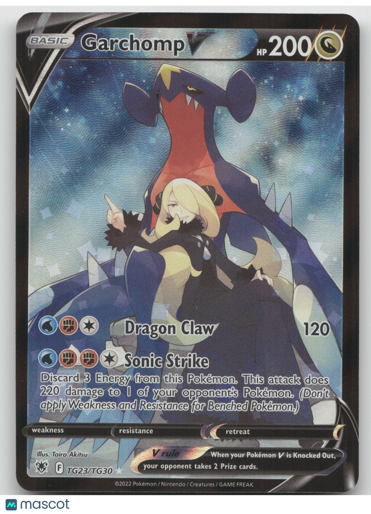 2022 Astral Radiance Garchomp V Holo Rare #TG23/TG30
