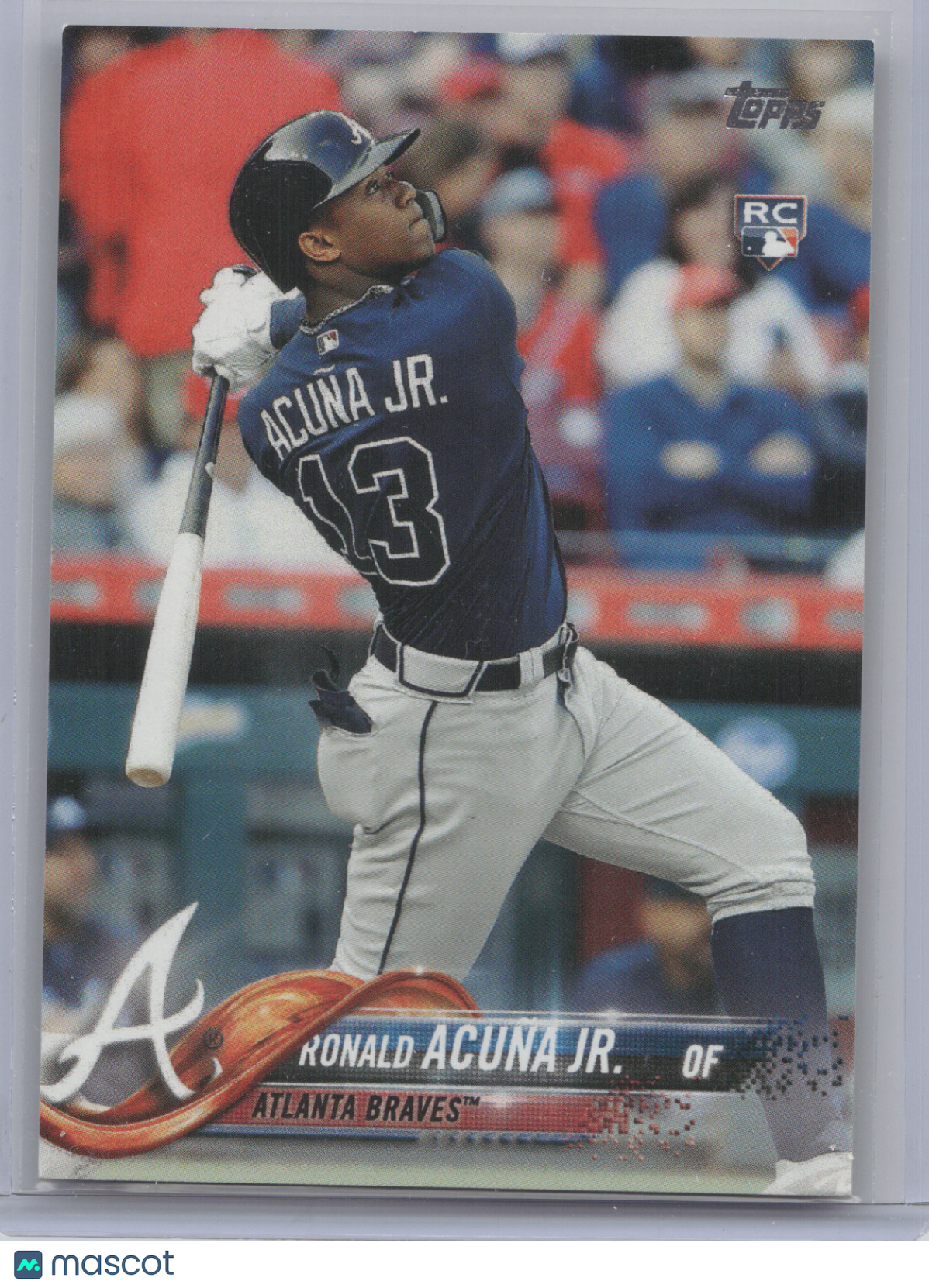 2018 Topps Baseball Ronald Acuña Jr. #698 Bat Down RC